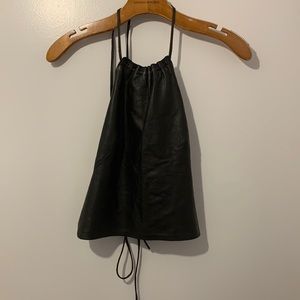 Gorgeous black leather halter!